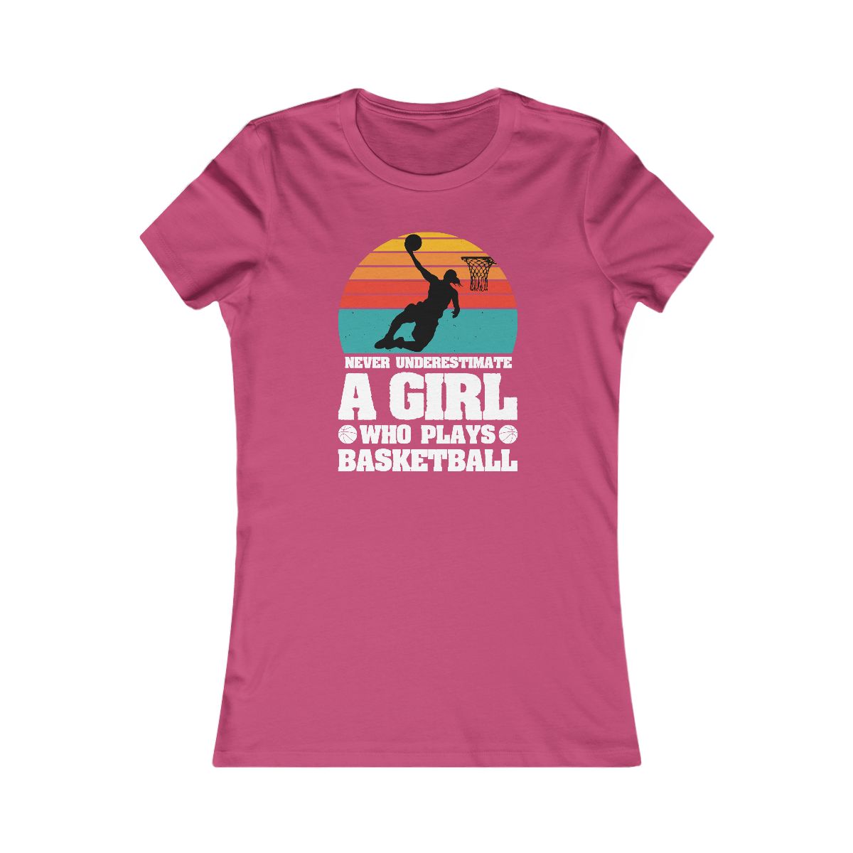 Retro Sunset Basketball Player Dunk T-Shirt - Image 13