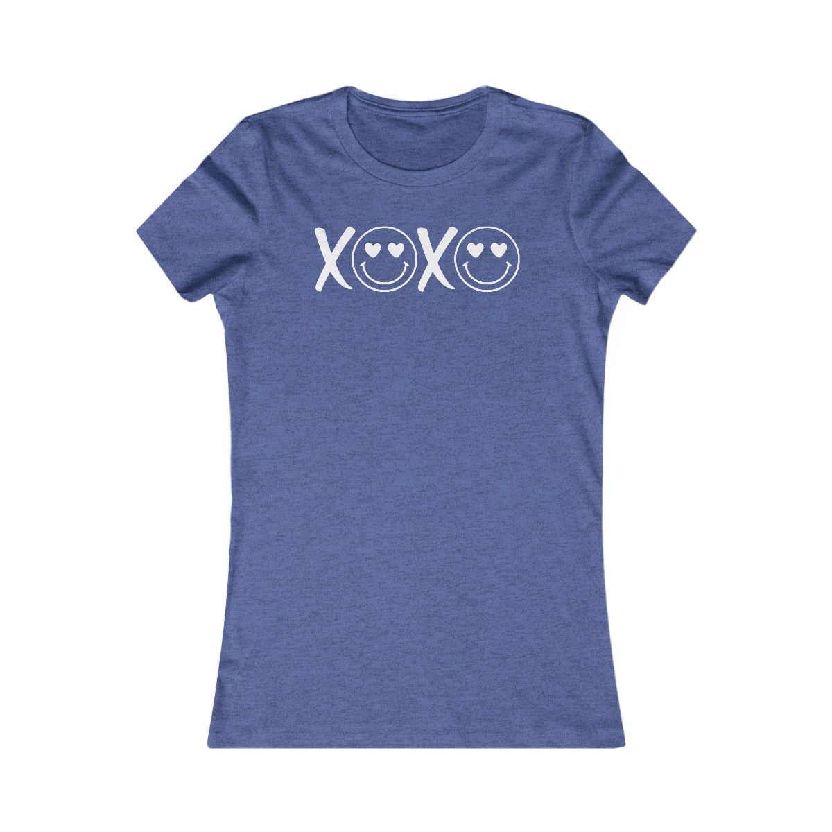 XOXO Heart Eyes Smiley Face T-Shirt - Image 8