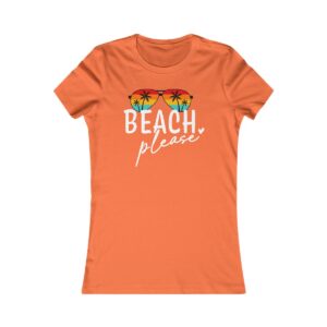 Beach Please Retro Sunset Palm Tree Sunglasses T-Shirt