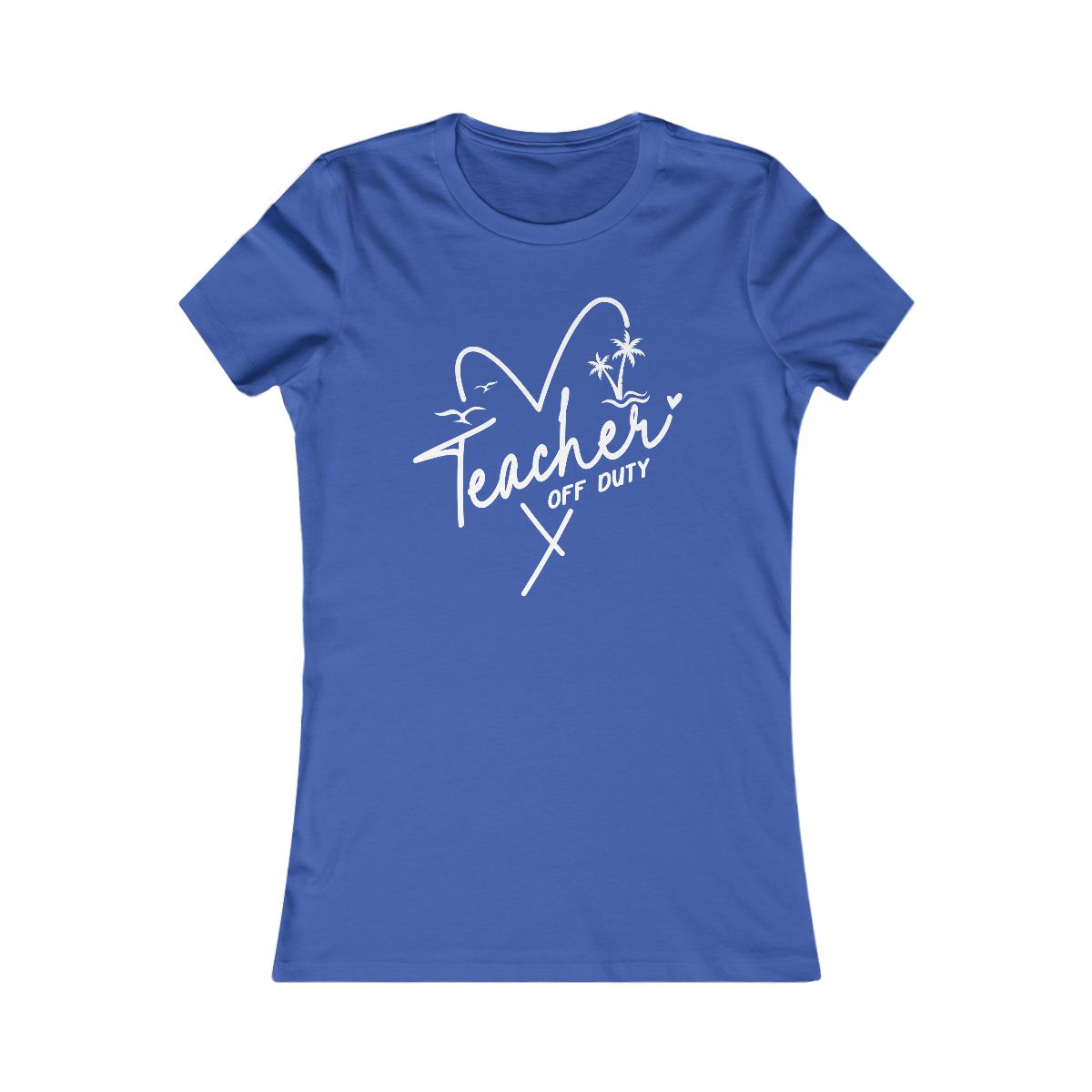 Teacher Off Duty Beach Vibes T-Shirt - Image 7