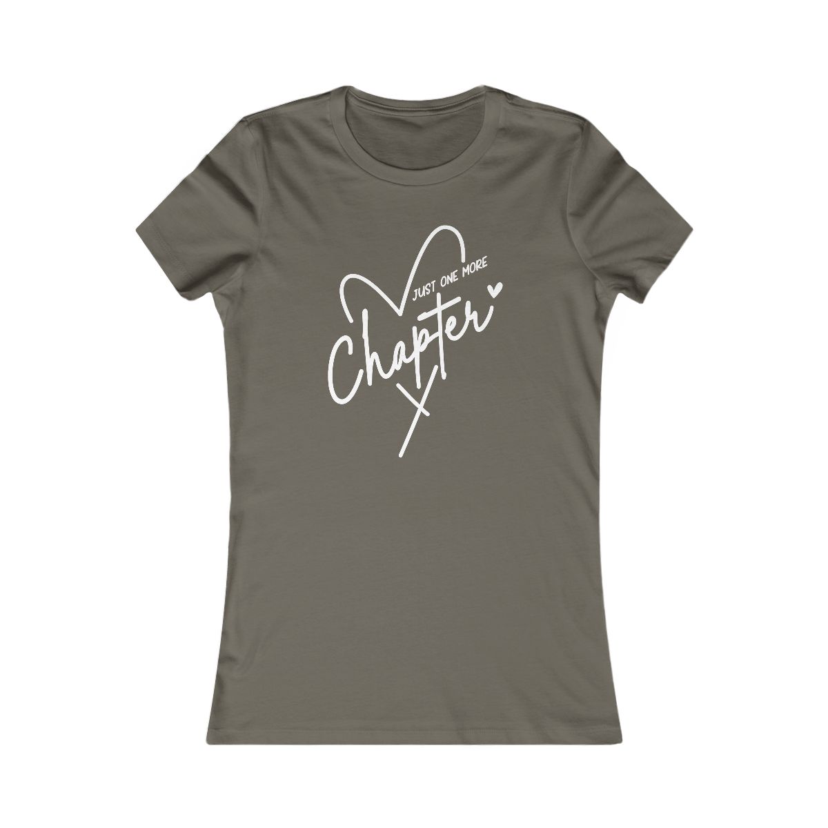 Just One More Chapter" Heart T-Shirt | Book Lover Gift - Image 4