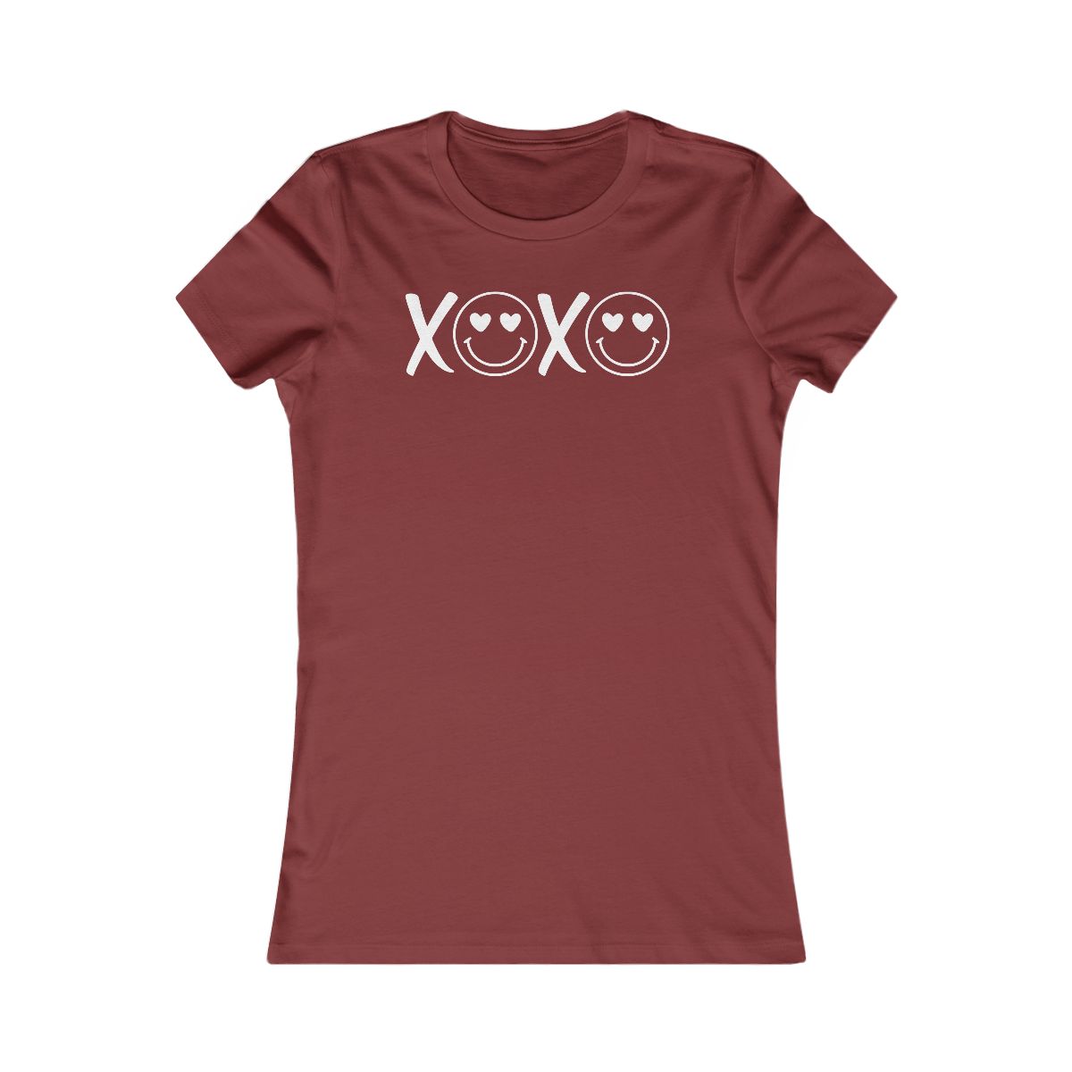 XOXO Heart Eyes Smiley Face T-Shirt - Image 15