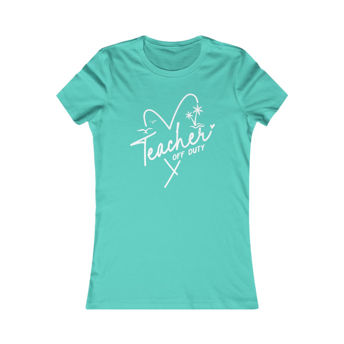 Teacher Off Duty Beach Vibes T-Shirt - Image 5
