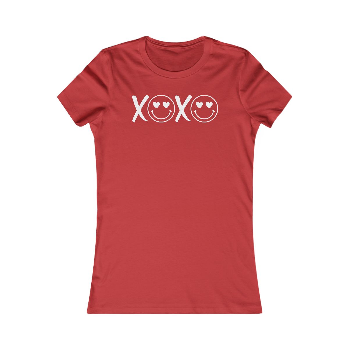 XOXO Heart Eyes Smiley Face T-Shirt - Image 14