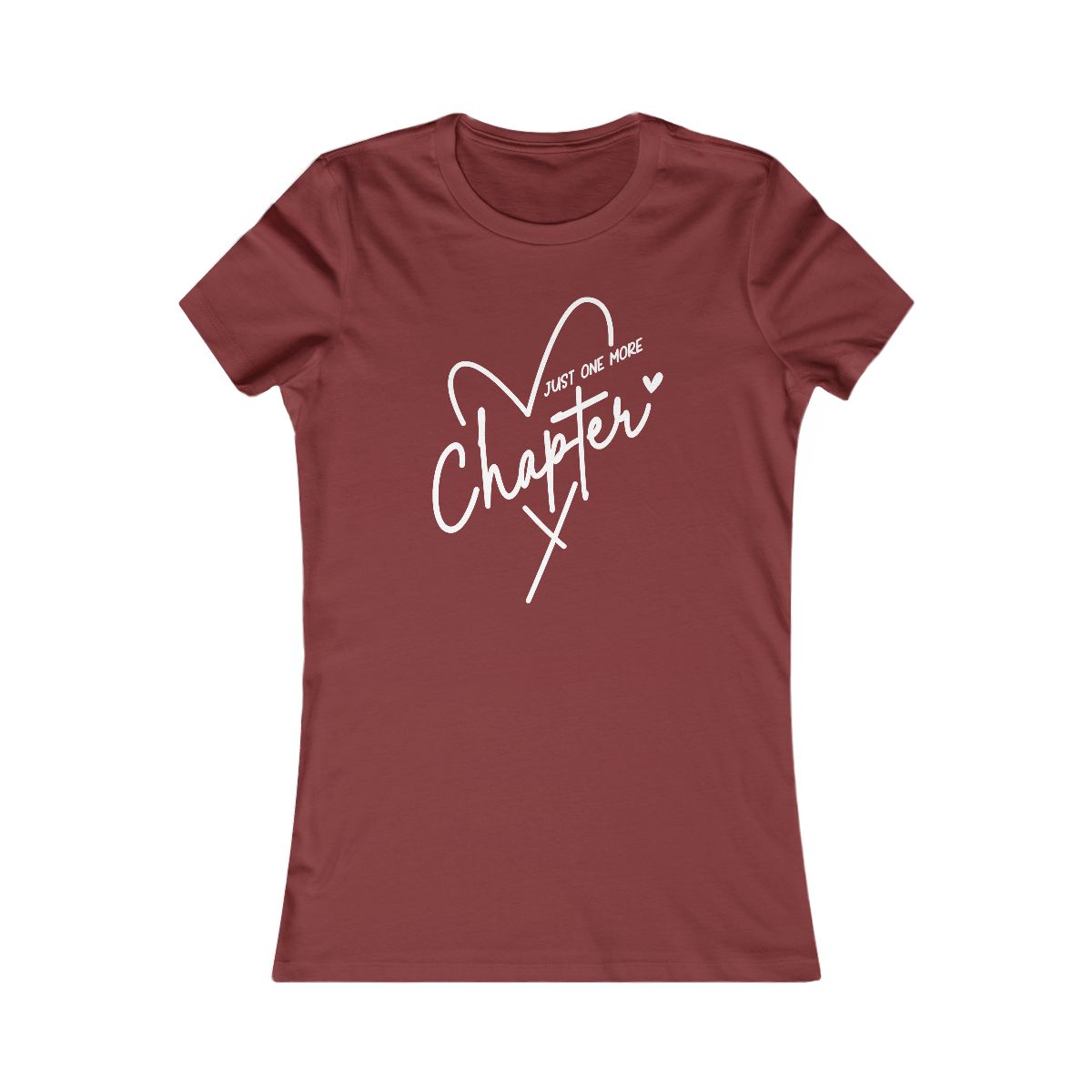 Just One More Chapter" Heart T-Shirt | Book Lover Gift - Image 15