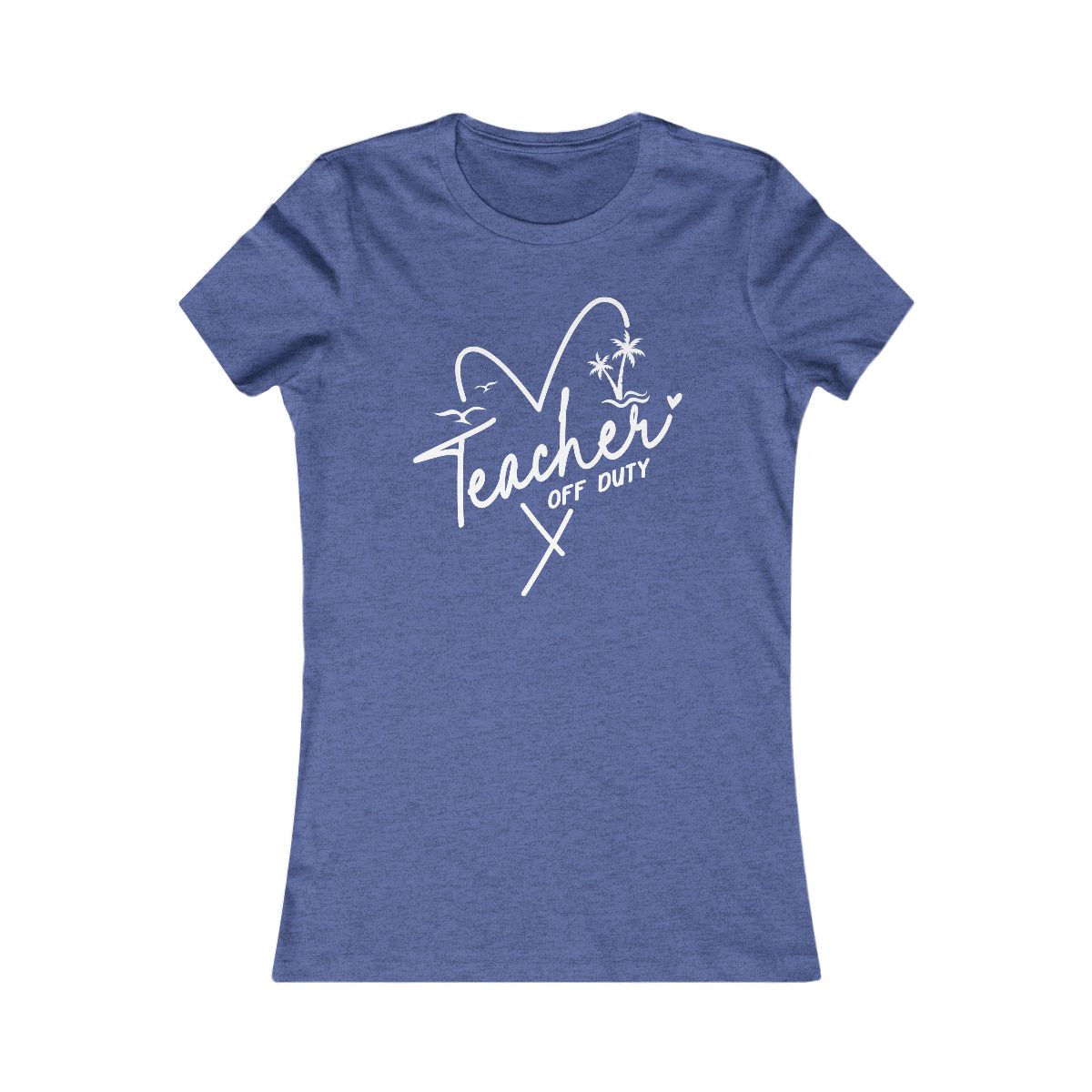 Teacher Off Duty Beach Vibes T-Shirt - Image 8