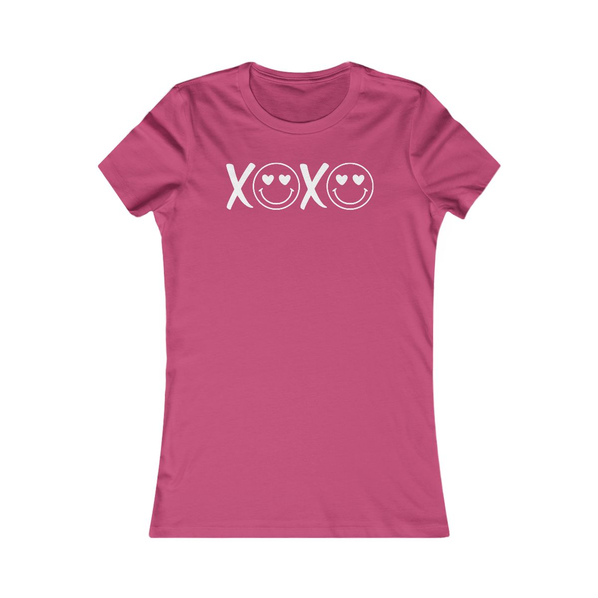 XOXO Heart Eyes Smiley Face T-Shirt - Image 13