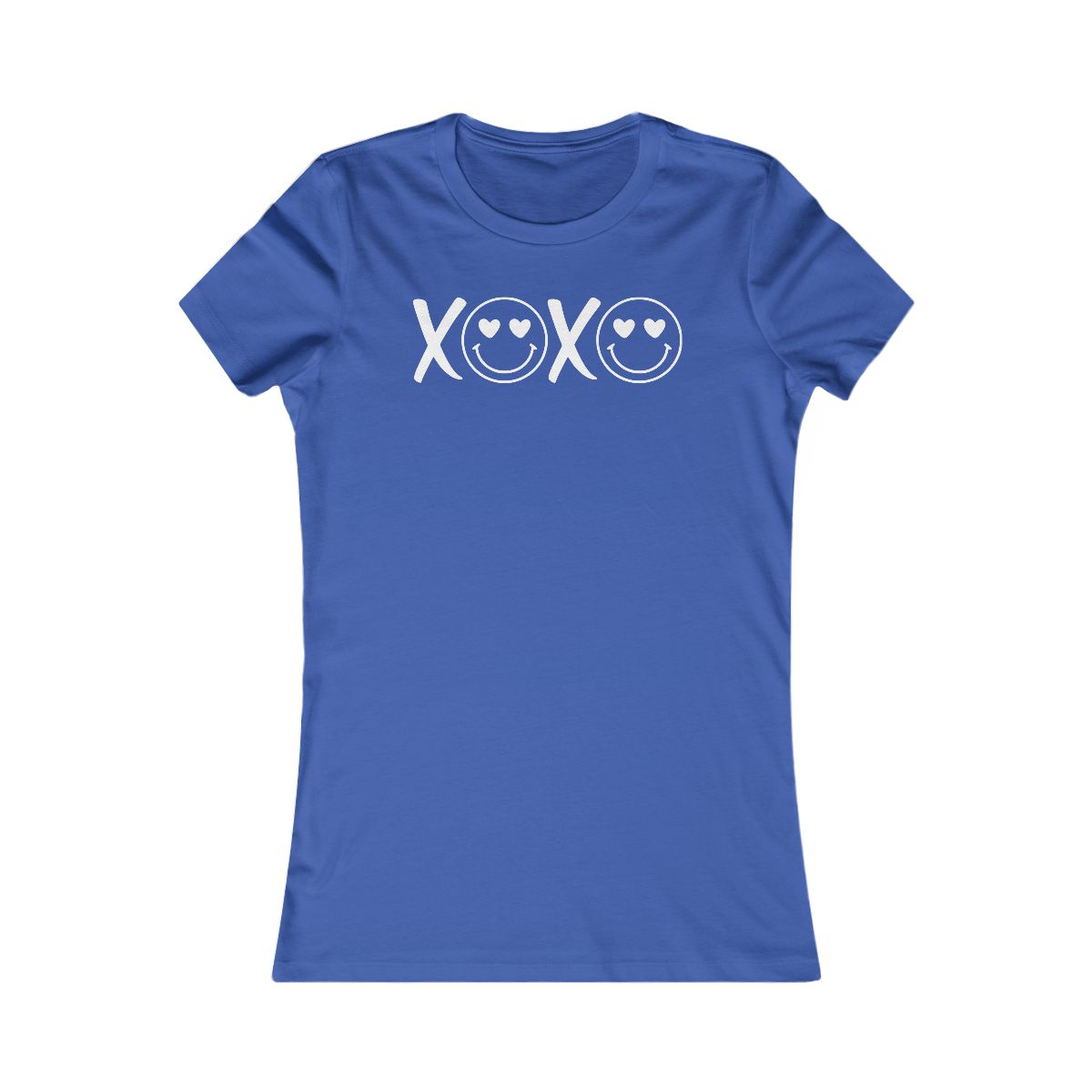 XOXO Heart Eyes Smiley Face T-Shirt - Image 7