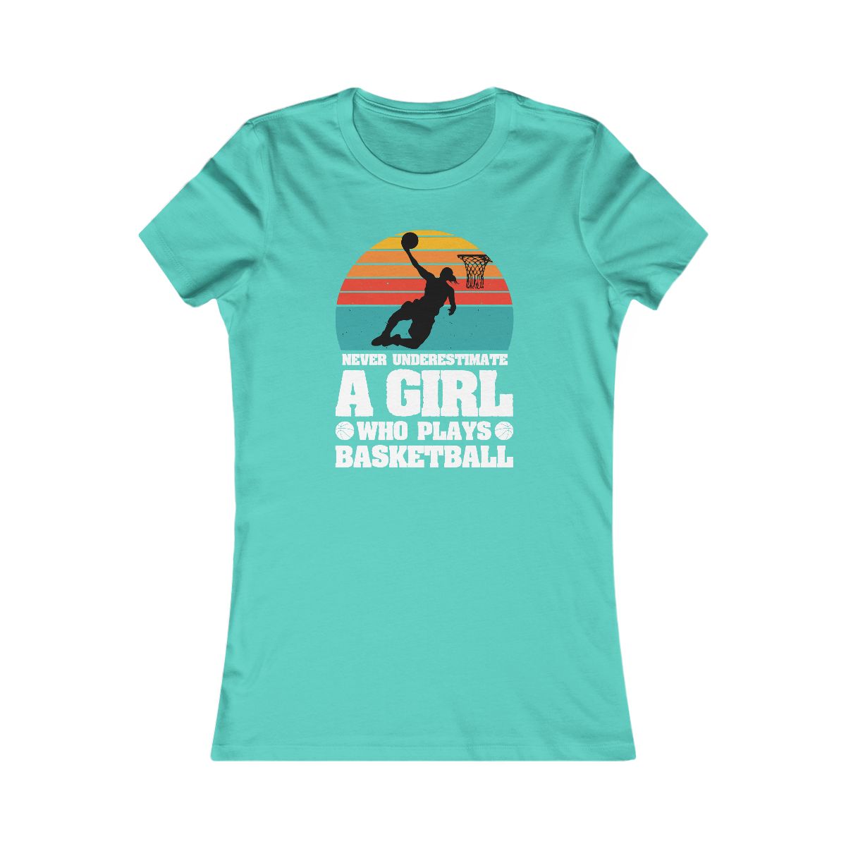 Retro Sunset Basketball Player Dunk T-Shirt - Image 5