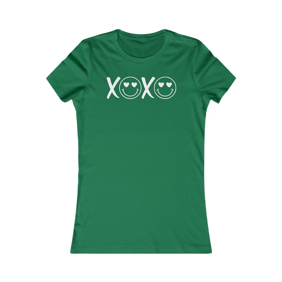 XOXO Heart Eyes Smiley Face T-Shirt - Image 6