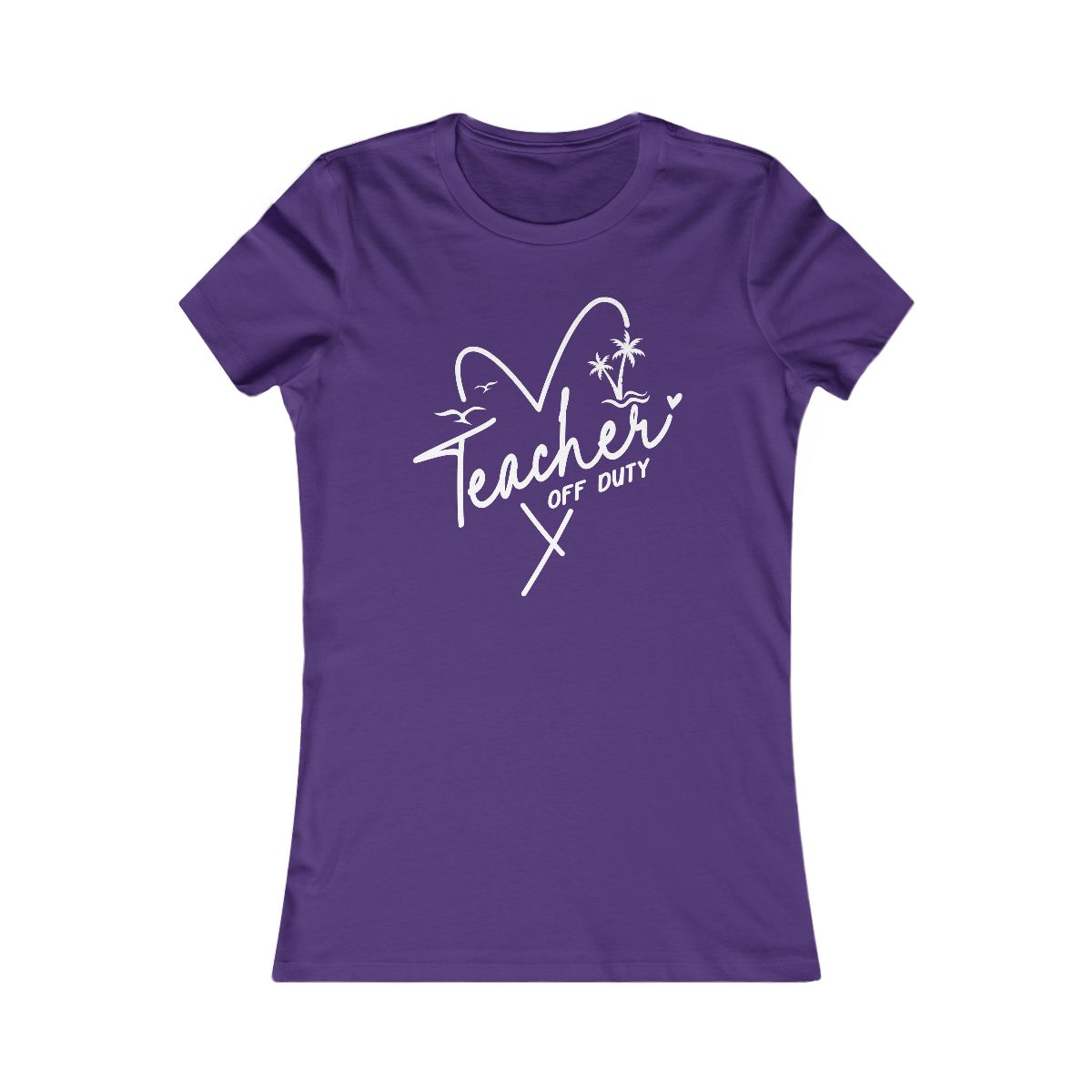 Teacher Off Duty Beach Vibes T-Shirt - Image 12