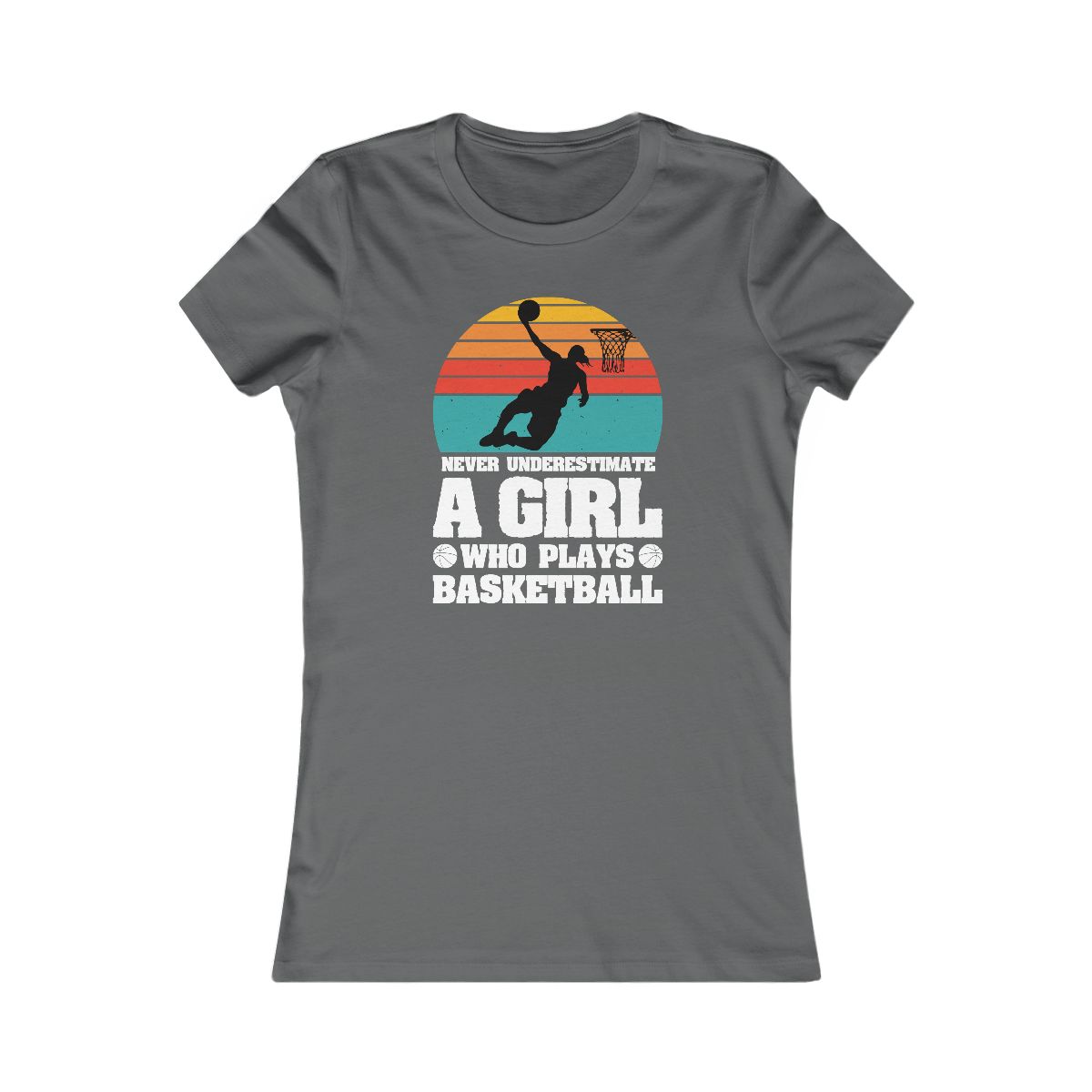 Retro Sunset Basketball Player Dunk T-Shirt - Image 9