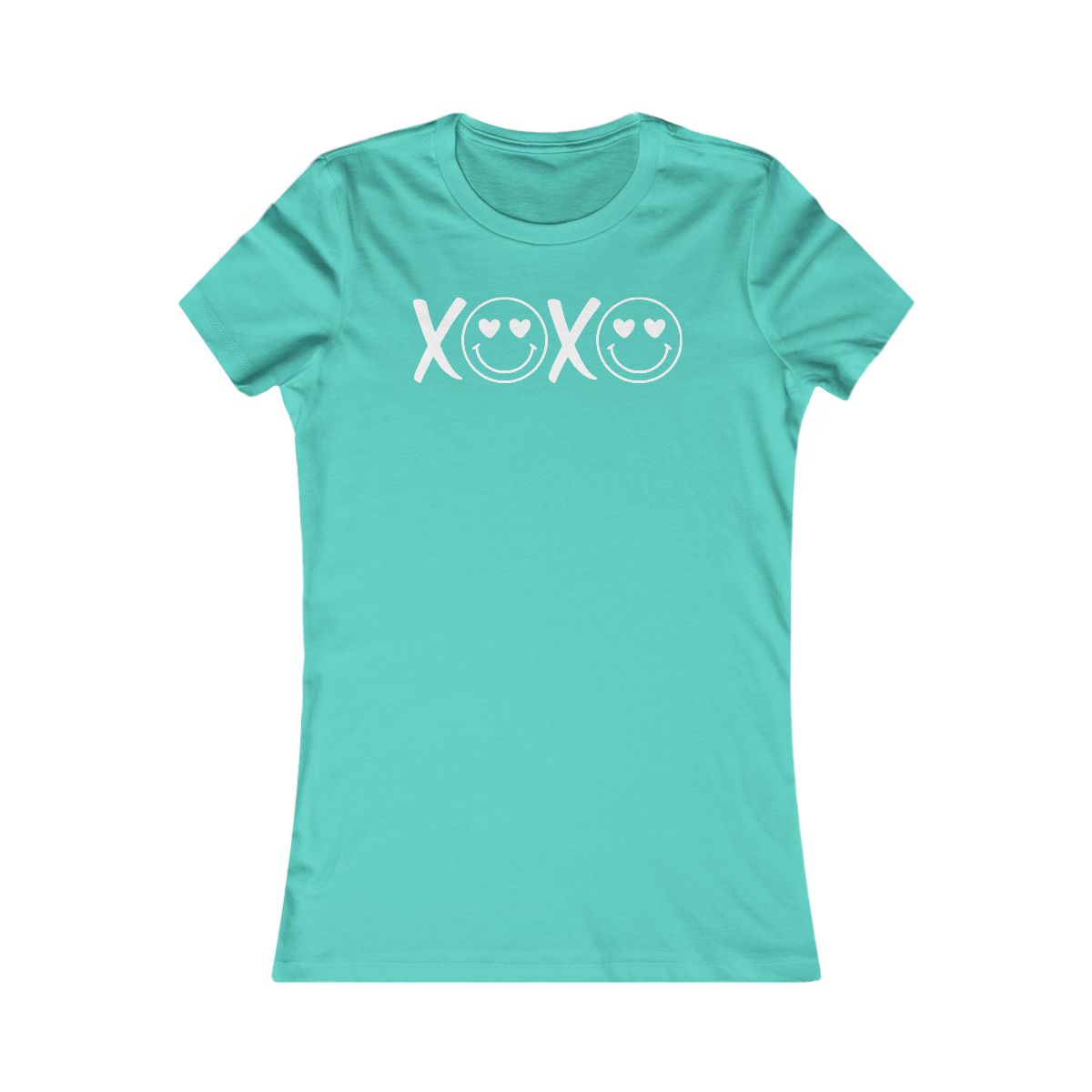 XOXO Heart Eyes Smiley Face T-Shirt - Image 5