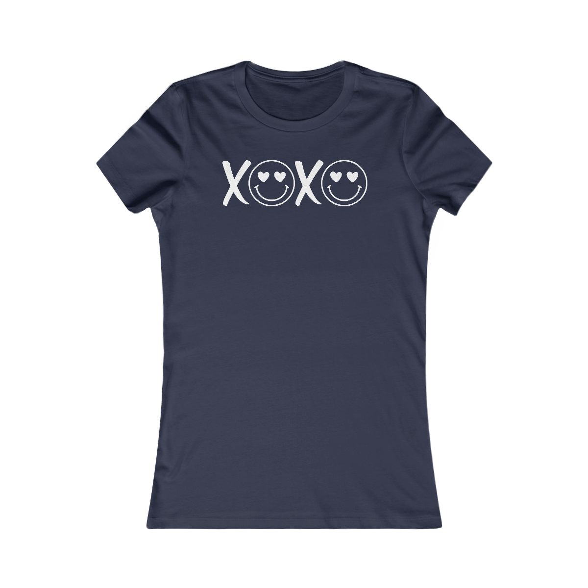 XOXO Heart Eyes Smiley Face T-Shirt - Image 11