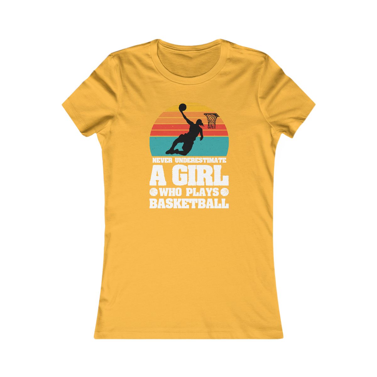 Retro Sunset Basketball Player Dunk T-Shirt - Image 3