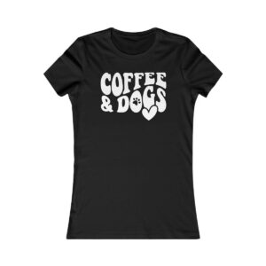 Groovy Coffee & Dogs Retro Paw Heart Tee
