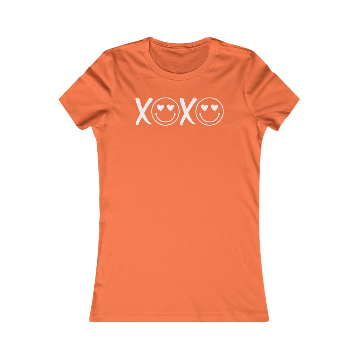 XOXO Heart Eyes Smiley Face T-Shirt - Image 2