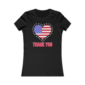 American Flag Heart Thank You T-Shirt
