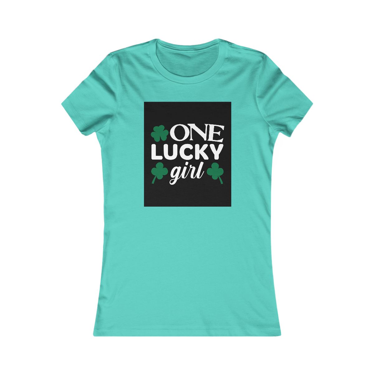 One Lucky Girl St. Patrick's Day Shamrock T-Shirt - Image 5