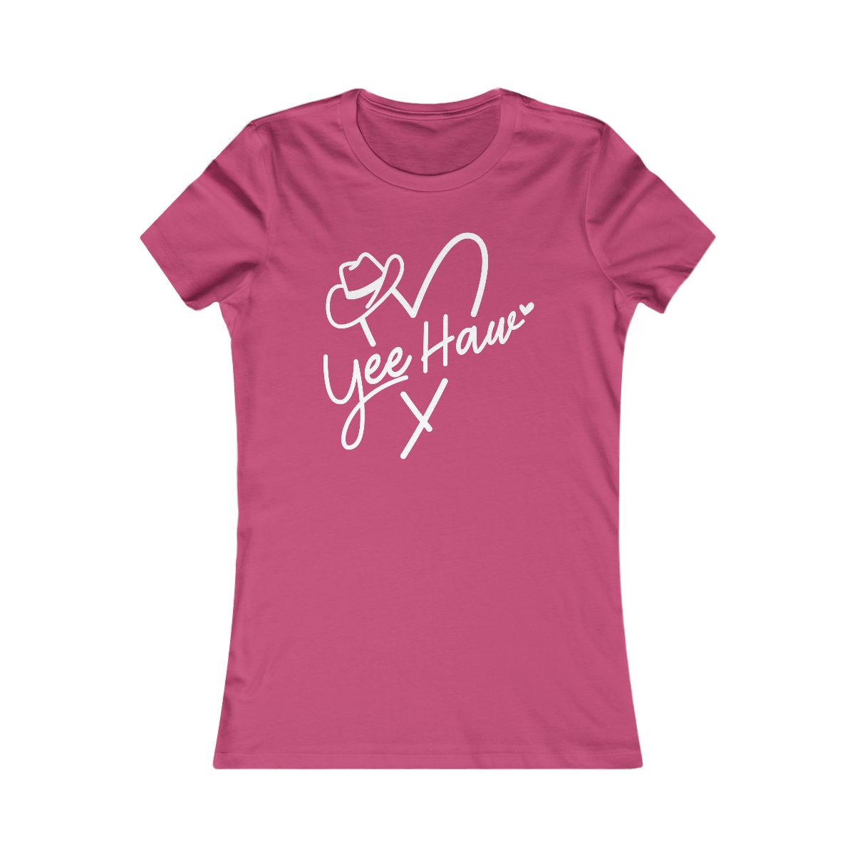 Yee Haw Cowboy Hat Heart T-Shirt - Image 13