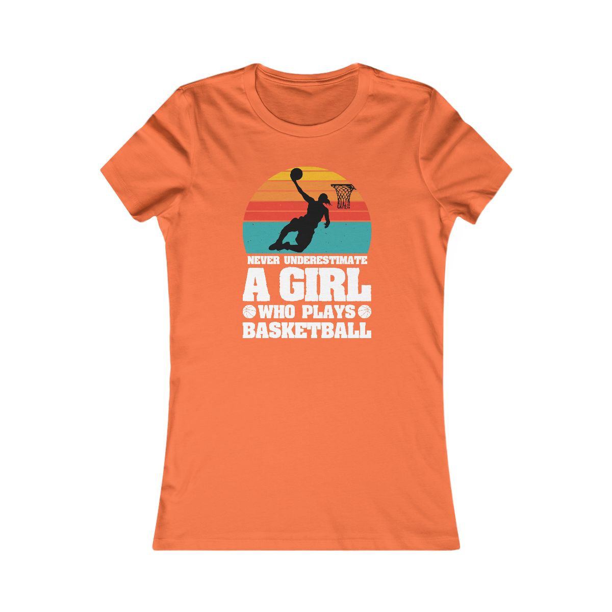 Retro Sunset Basketball Player Dunk T-Shirt - Image 2