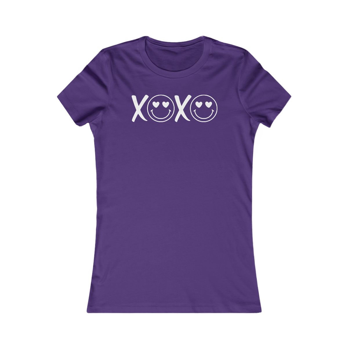 XOXO Heart Eyes Smiley Face T-Shirt - Image 12