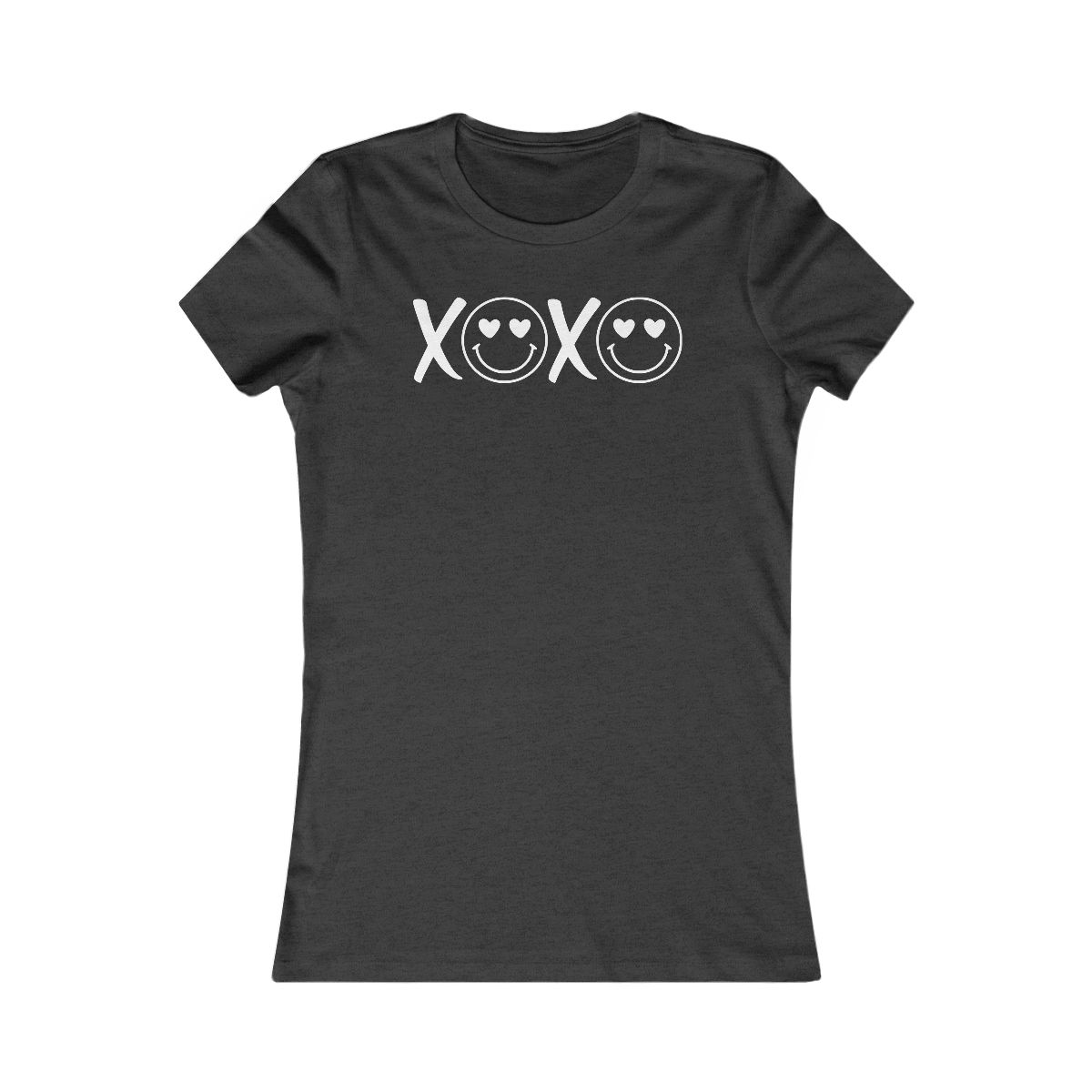 XOXO Heart Eyes Smiley Face T-Shirt - Image 10