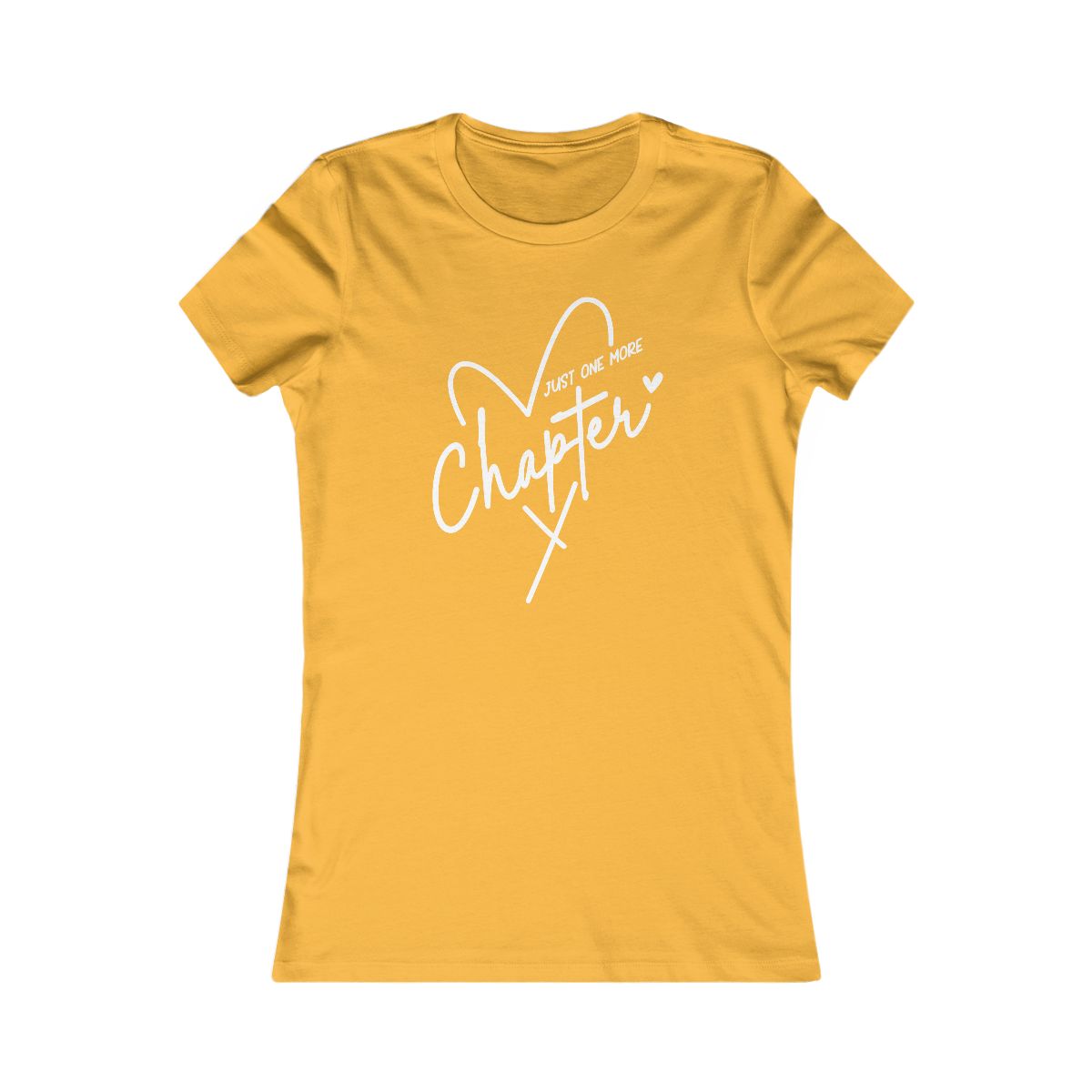 Just One More Chapter" Heart T-Shirt | Book Lover Gift - Image 3