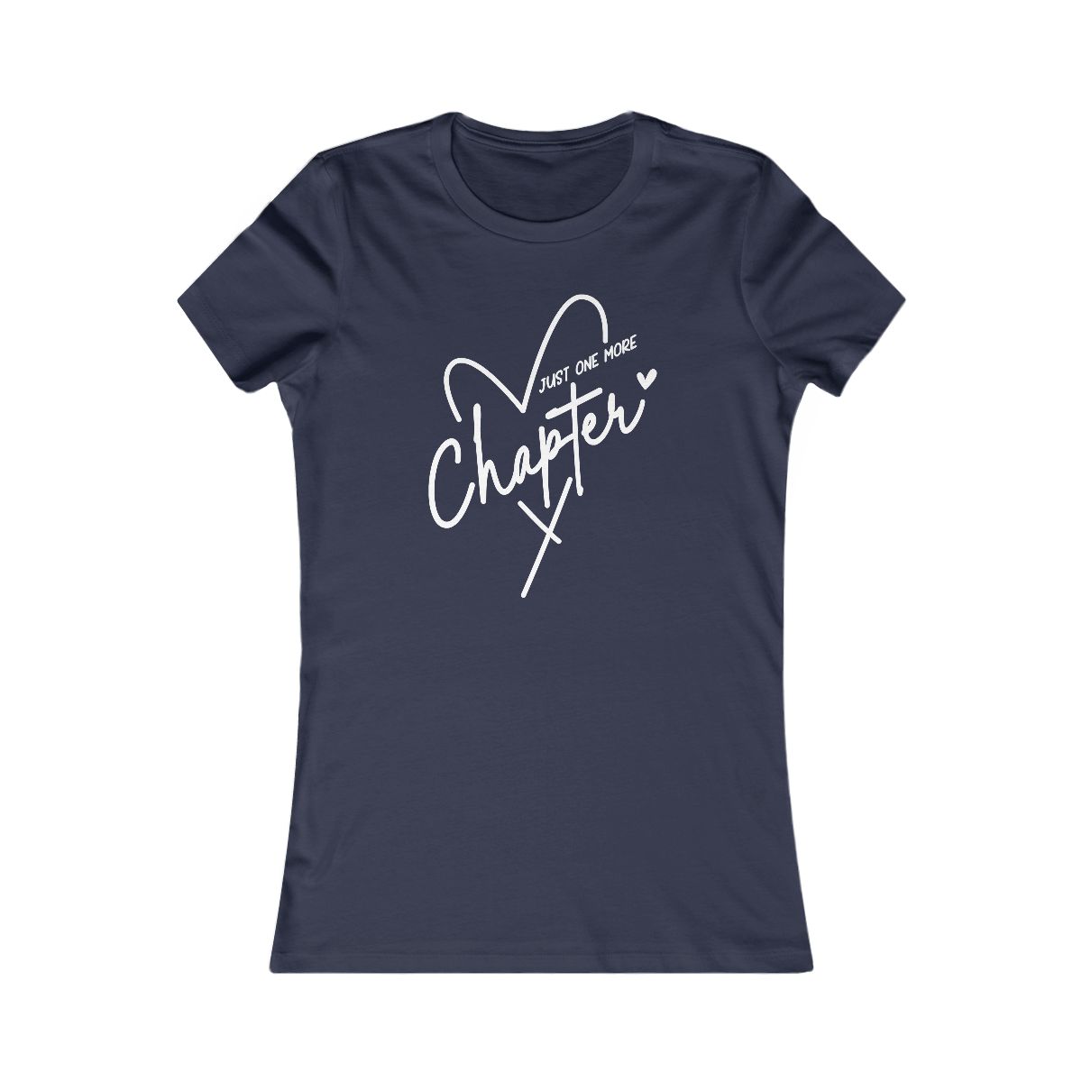Just One More Chapter" Heart T-Shirt | Book Lover Gift - Image 11