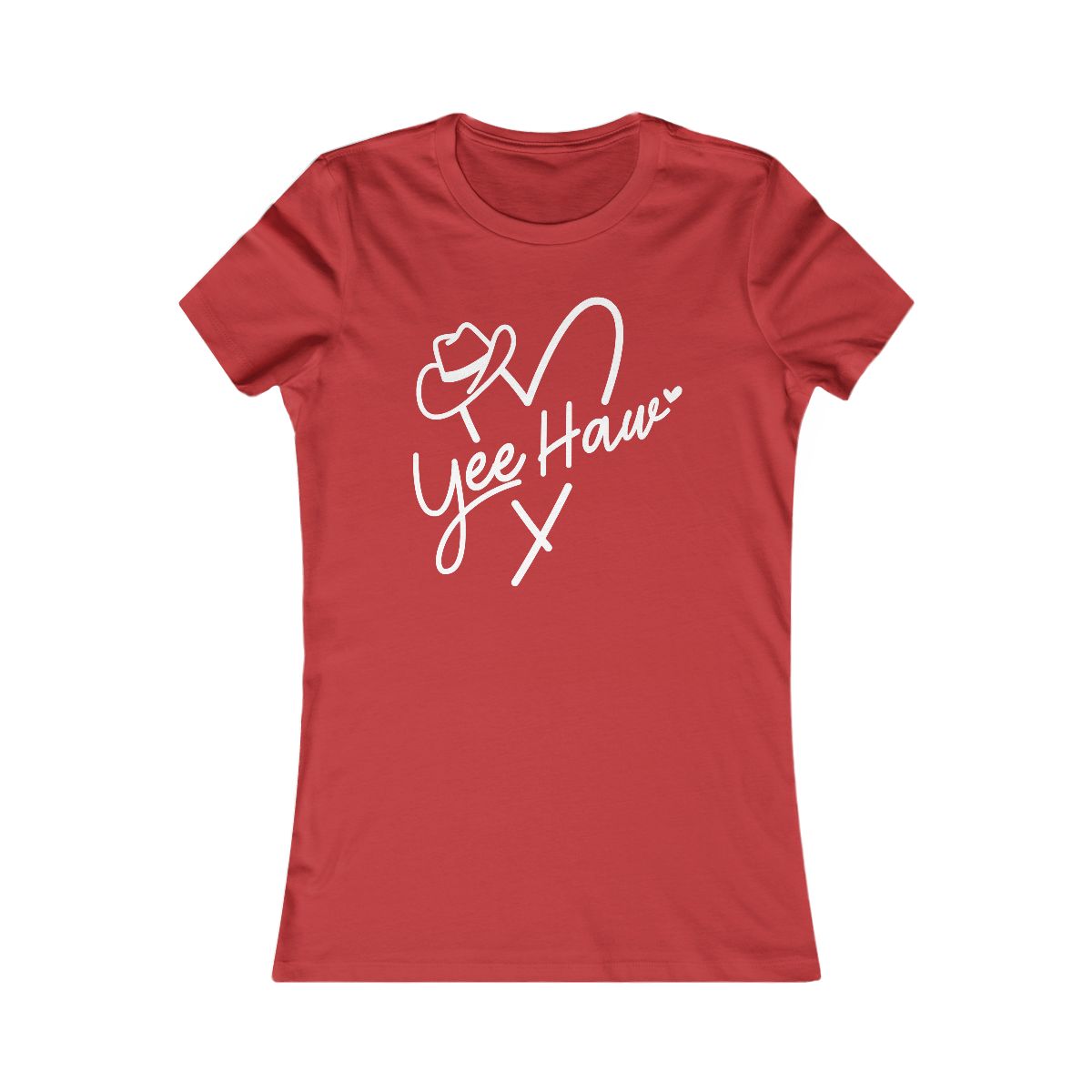 Yee Haw Cowboy Hat Heart T-Shirt - Image 14